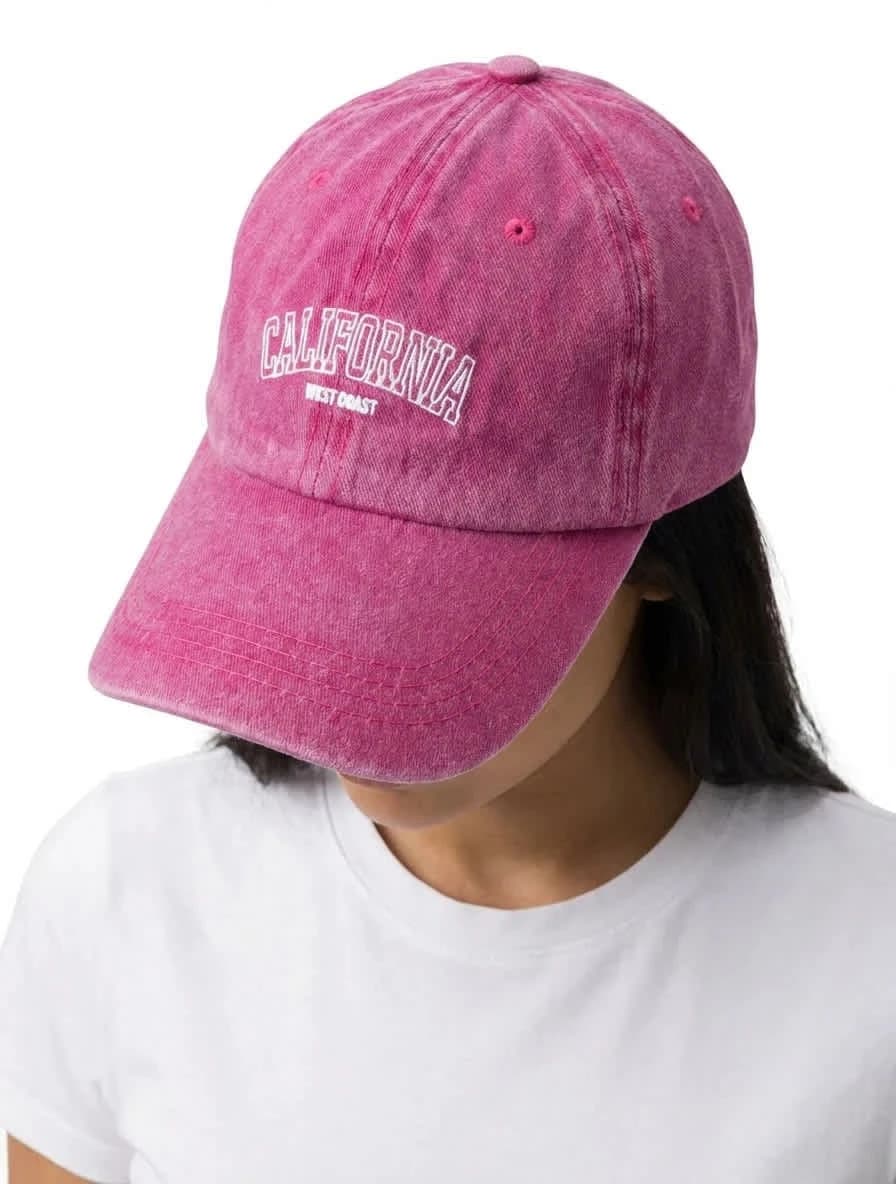 Casquette de baseball rose délavée California West Coast - Photo 1/5
