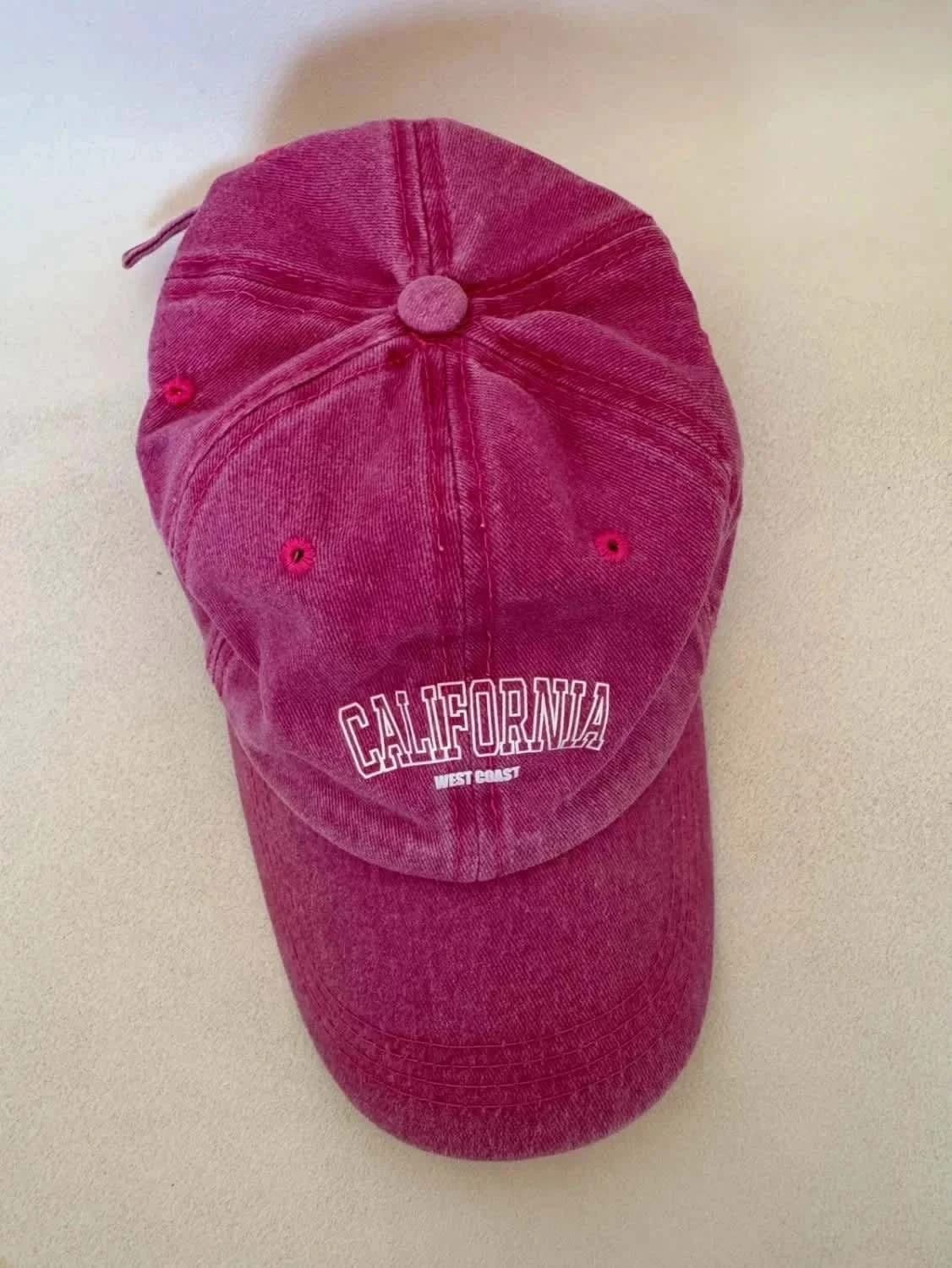 Casquette de baseball rose délavée California West Coast - Photo 3/5