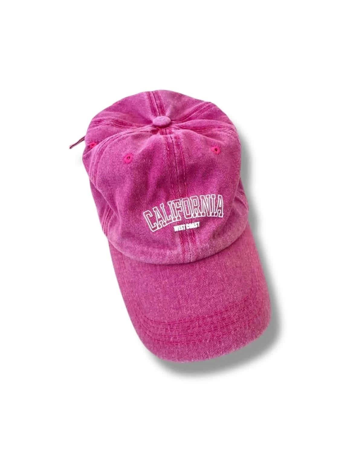 Casquette de baseball rose délavée California West Coast - Photo 2/5