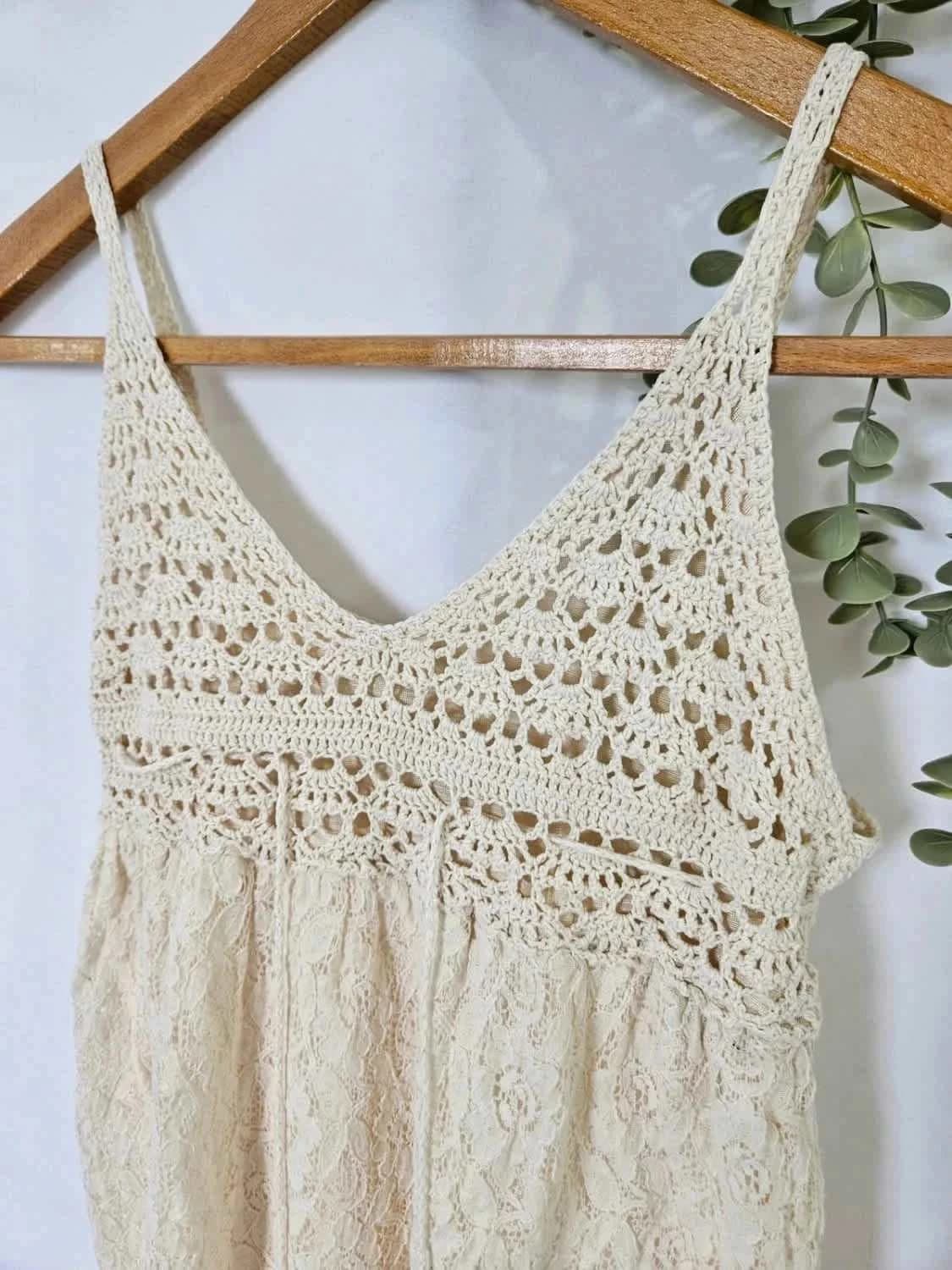 Robe dentelle crème Molly Bracken taille unique - Photo 3/7