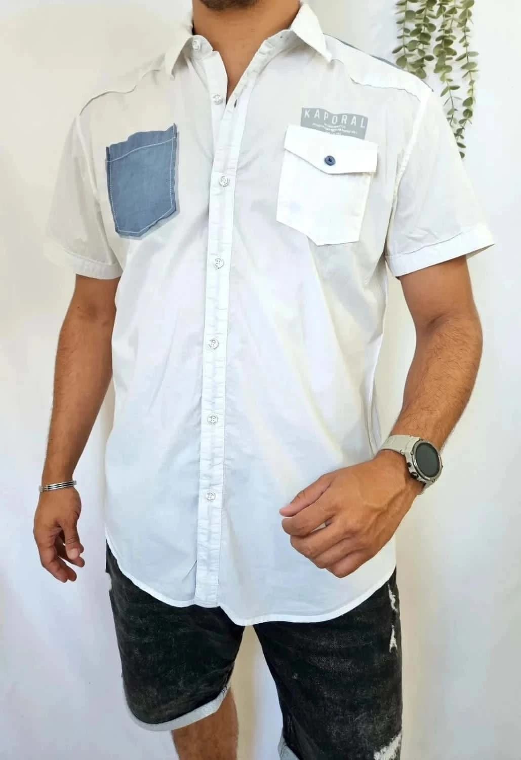 Chemise blanche manches courtes Homme Kaporal taille XXL - Photo 1/7
