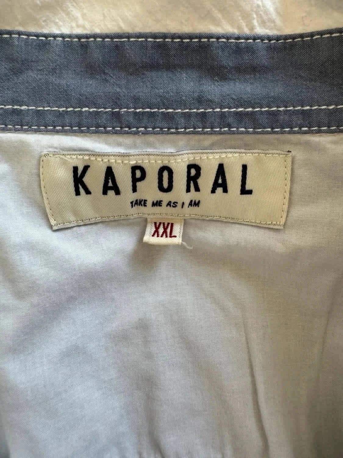 Chemise blanche manches courtes Homme Kaporal taille XXL - Photo 7/7