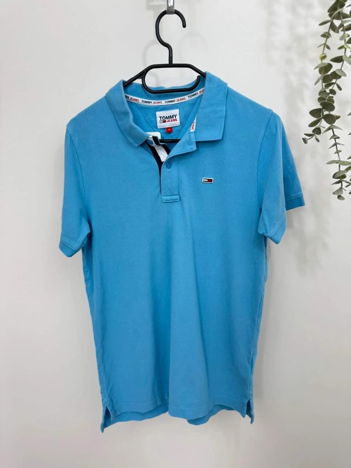 Polo piqué Tommy Jeans bleu clair logo drapeau taille S - FP251220 - Photo 2/10