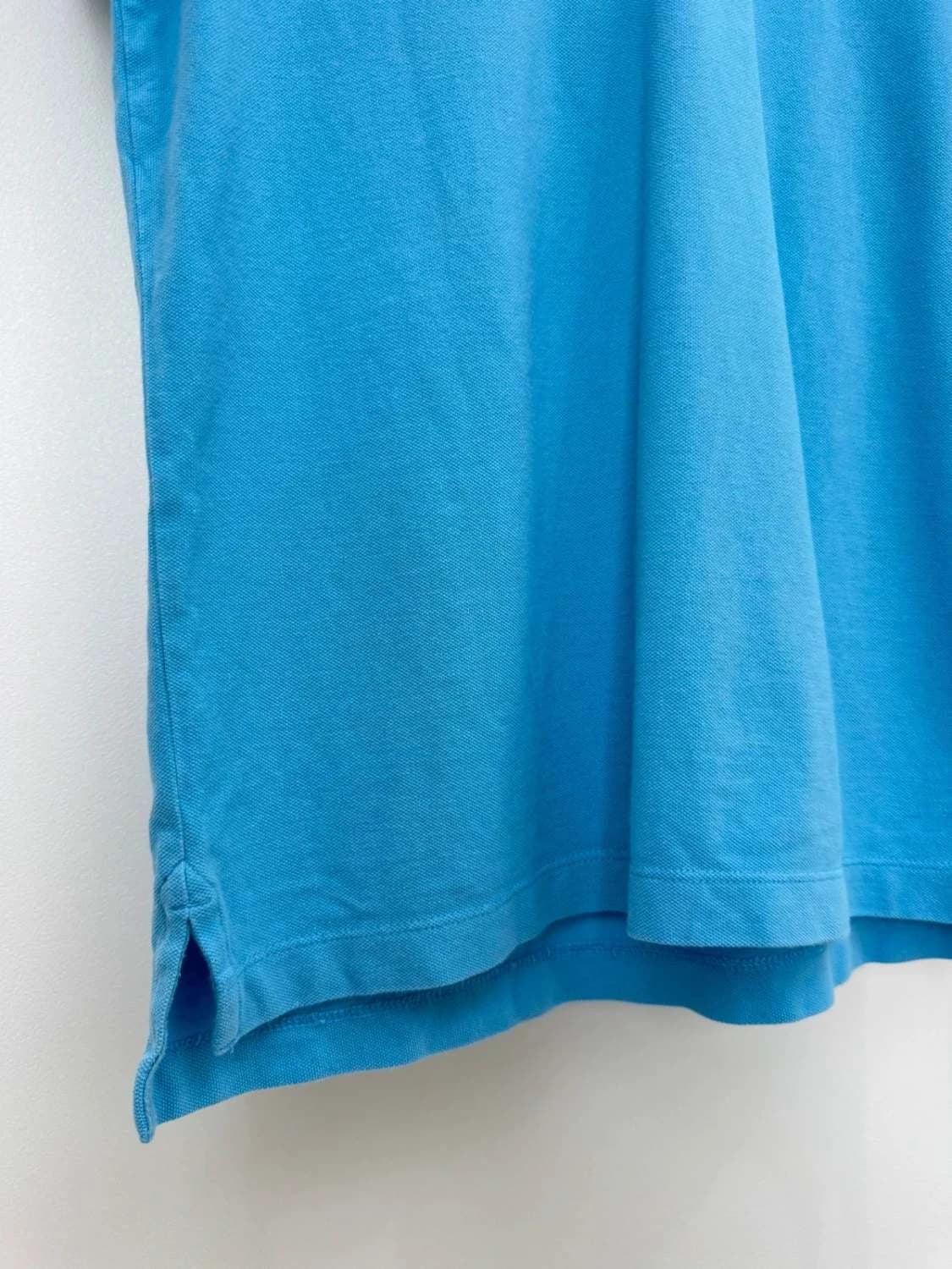 Polo piqué Tommy Jeans bleu clair logo drapeau taille S - FP251220 - Photo 5/10