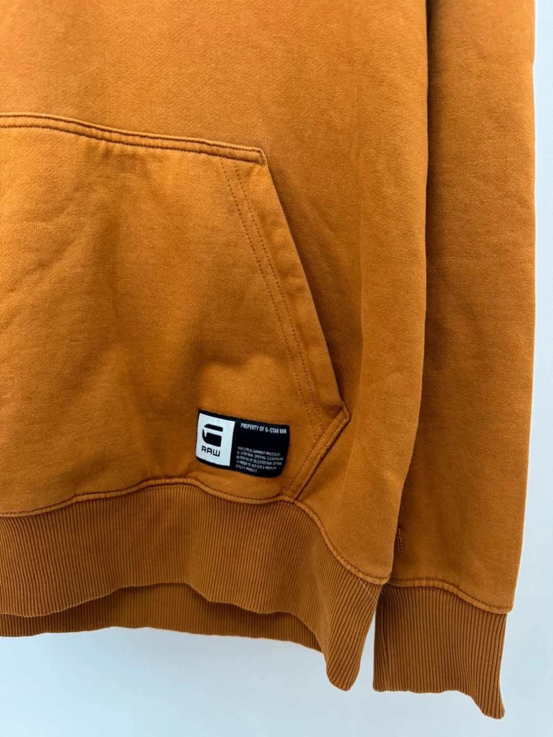 Sweat à capuche hoodie G-Star Raw marron logo brodé taille XL - FP251278 - Photo 3/8