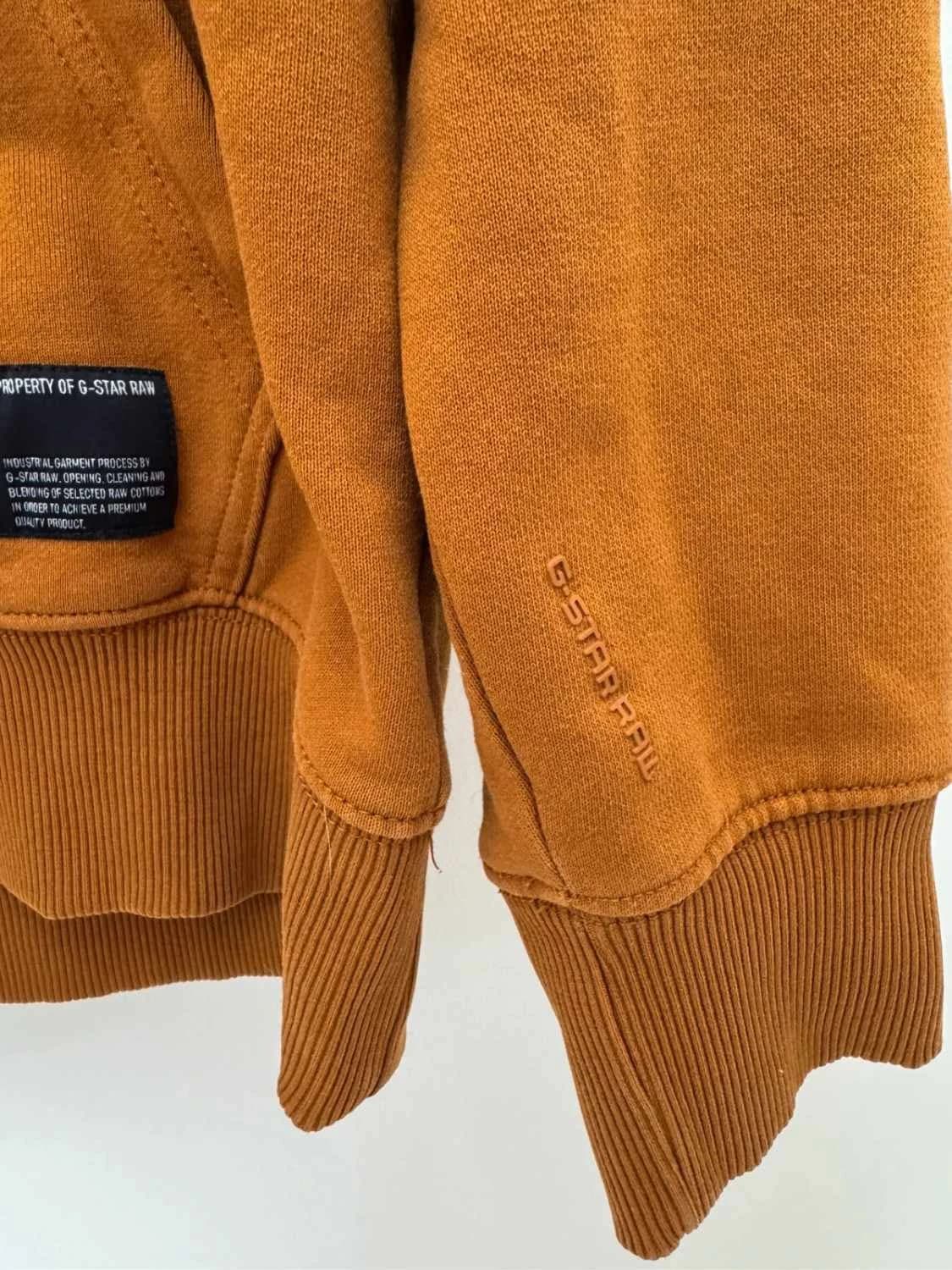 Sweat à capuche hoodie G-Star Raw marron logo brodé taille XL - FP251278 - Photo 4/8