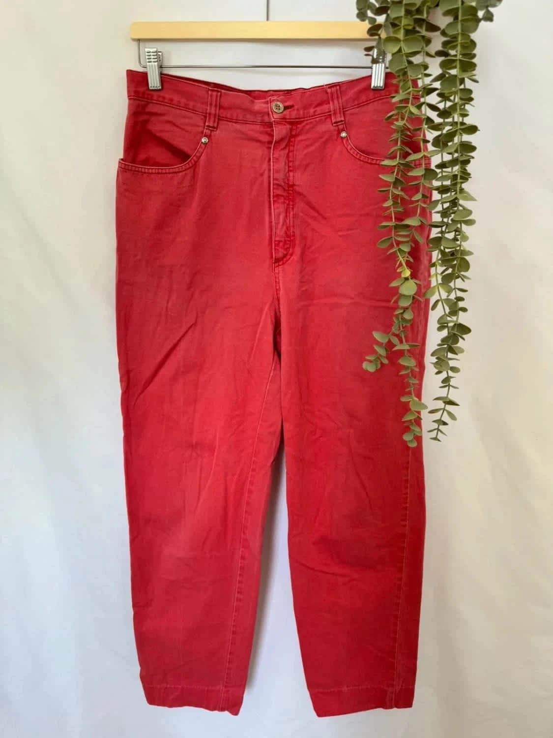 Pantalon droit rose corail Bruno Saint Hilaire taille XL - Photo 2/5