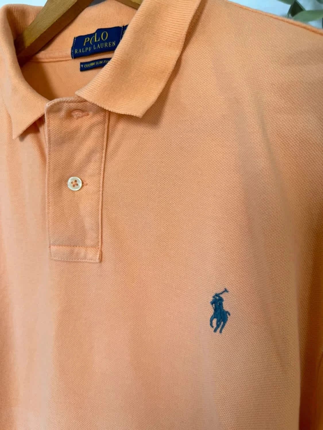 Polo abricot Ralph Lauren logo brodé taille XL - Photo 2/8