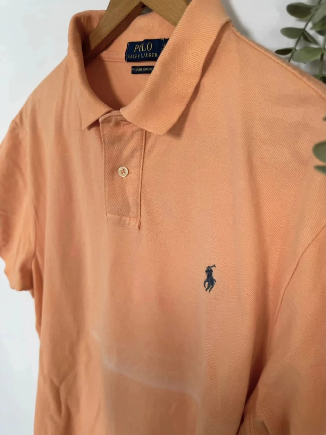 Polo abricot Ralph Lauren logo brodé taille XL - Photo 4/8