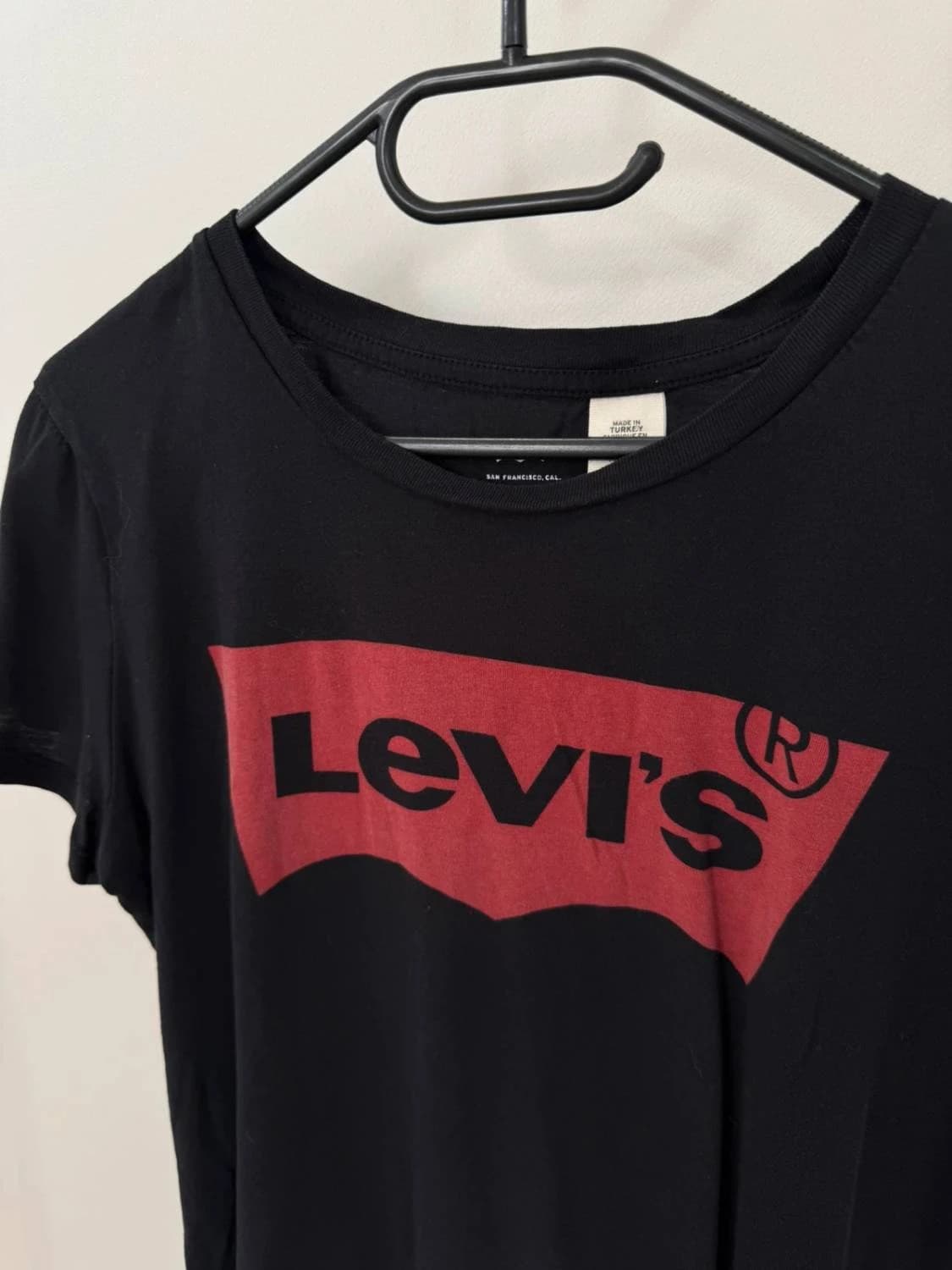 T-shirt Levi’s noir logo rouge Batwing coton taille M - FP2512141 - Photo 4/7