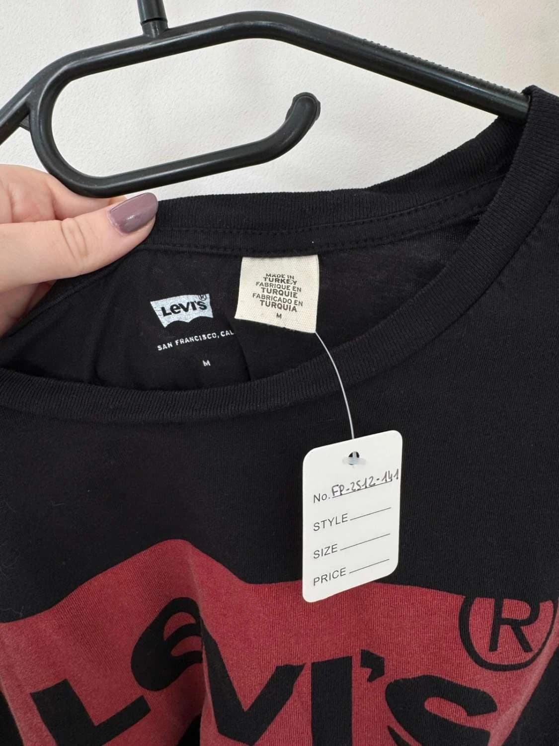 T-shirt Levi’s noir logo rouge Batwing coton taille M - FP2512141 - Photo 5/7