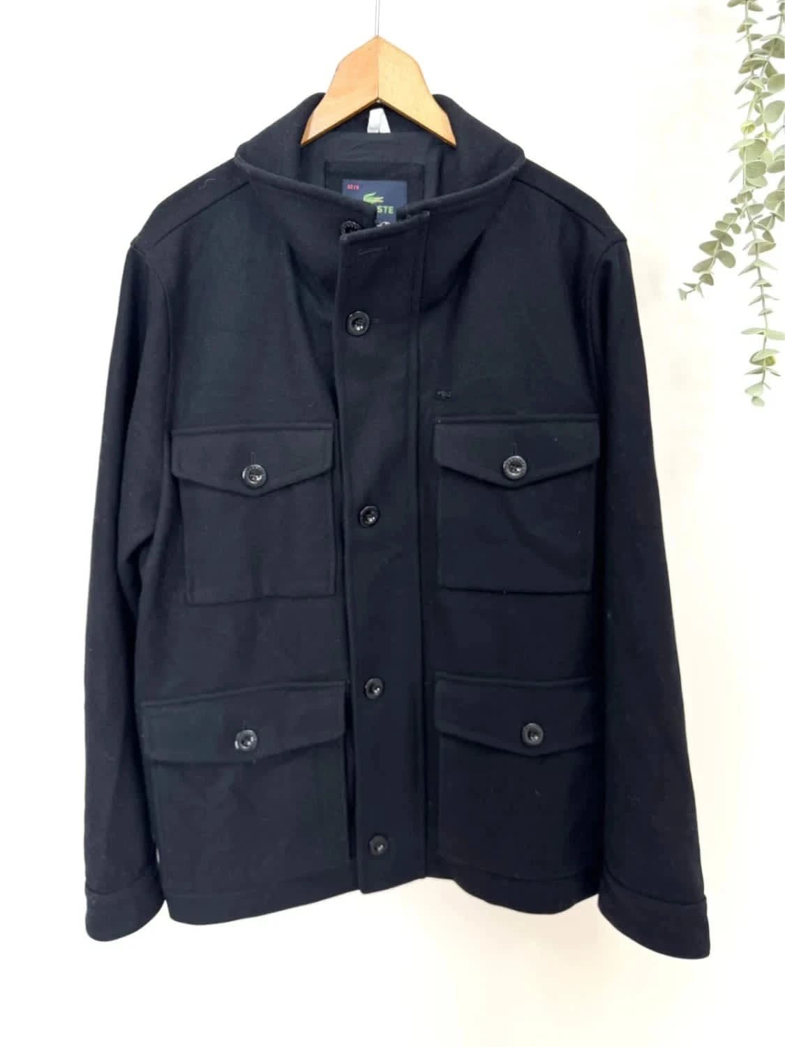 Manteau noir en laine Lacoste Devanlay taille L - Photo 2/10