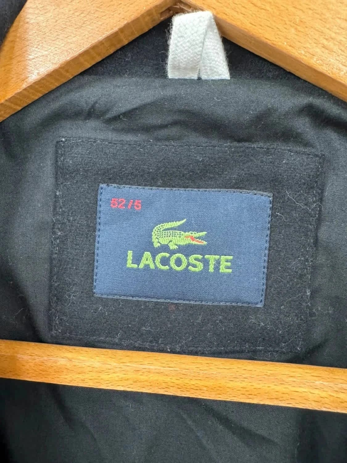 Manteau noir en laine Lacoste Devanlay taille L - Photo 3/10