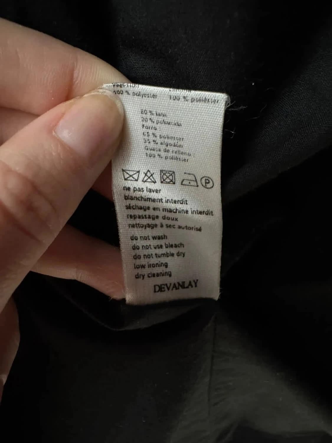 Manteau noir en laine Lacoste Devanlay taille L - Photo 6/10