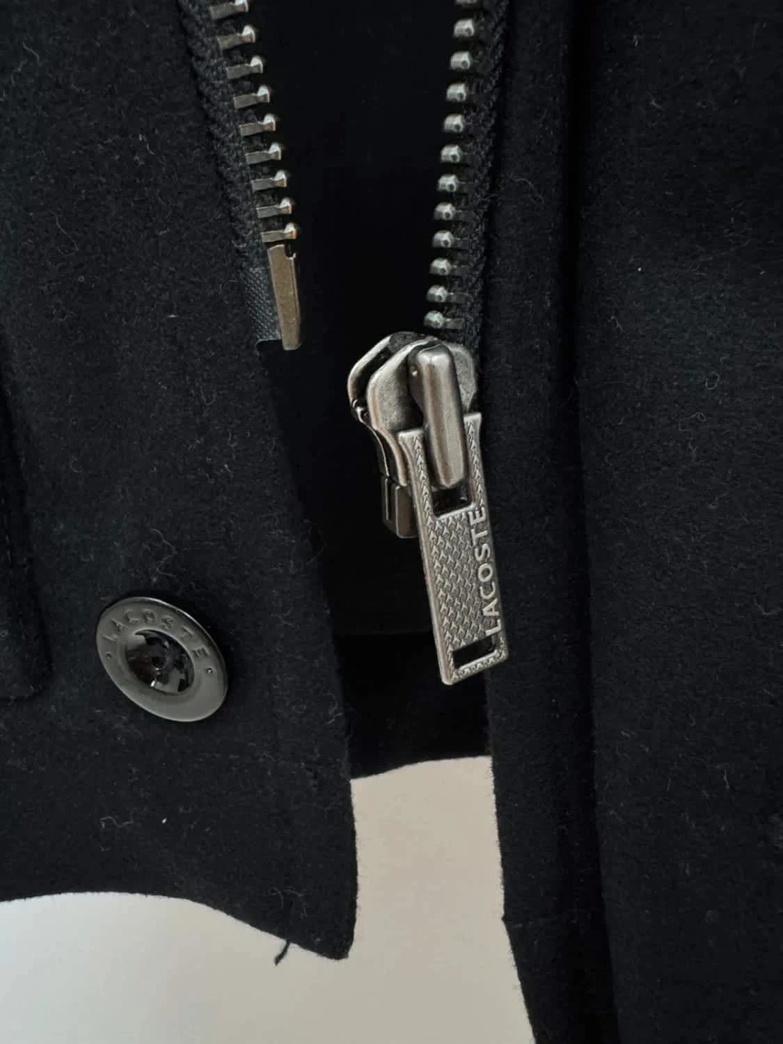 Manteau noir en laine Lacoste Devanlay taille L - Photo 7/10
