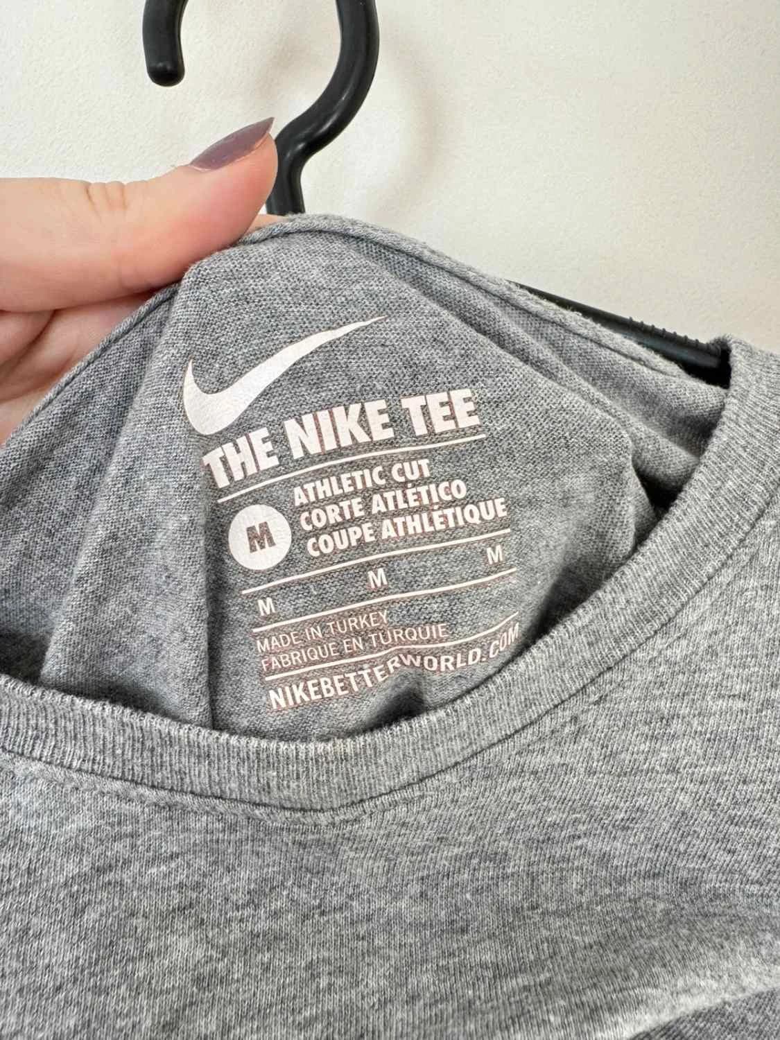 T-shirt Nike coton gris logo swoosh craquelé taille M - FP2512191 - Photo 4/6