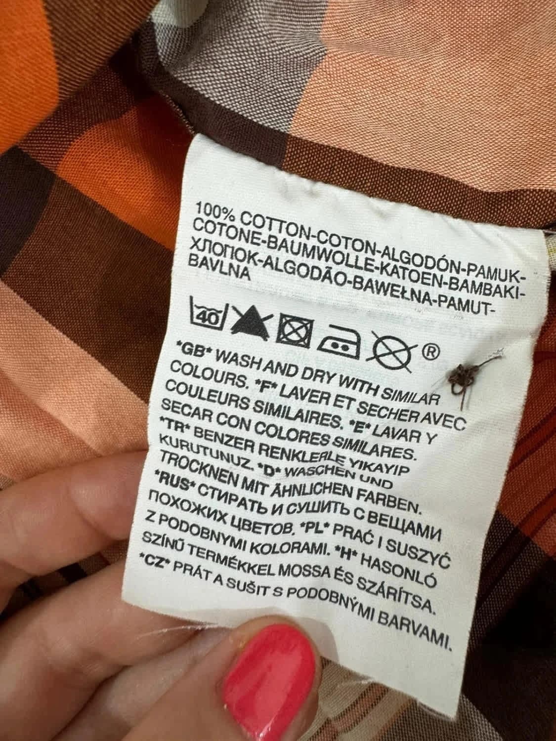 Chemise manches courtes orange à carreaux Dockers - Photo 6/7