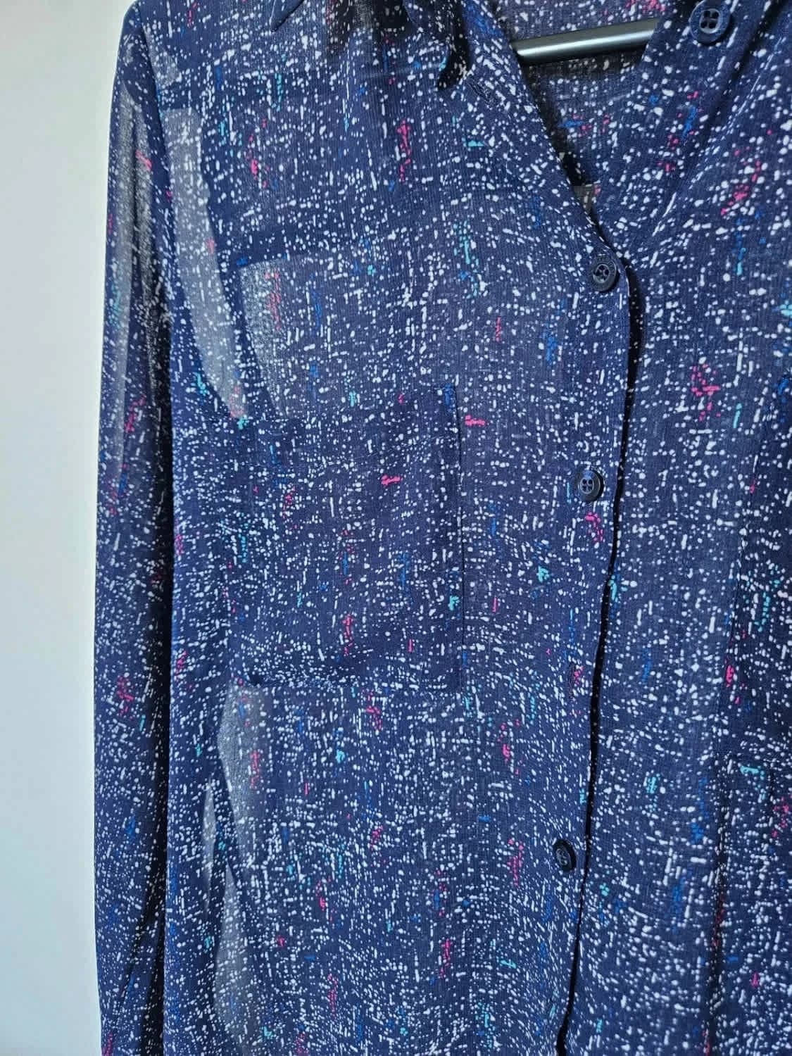 Blouse/Chemise IKKS voile violet à motifs légère taille 36 - Photo 4/7