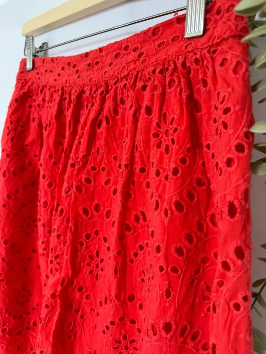Jupe dentelle rouge Mango taille 38 - Photo 3/7