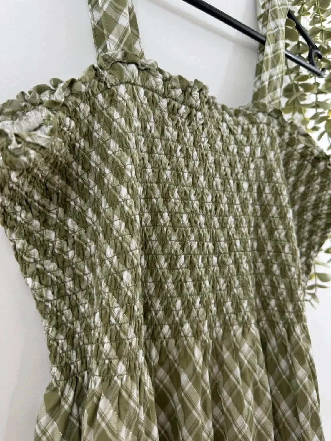 Robe longue verte à motifs vichy Karl Marc John taille M/L - Photo 5/7