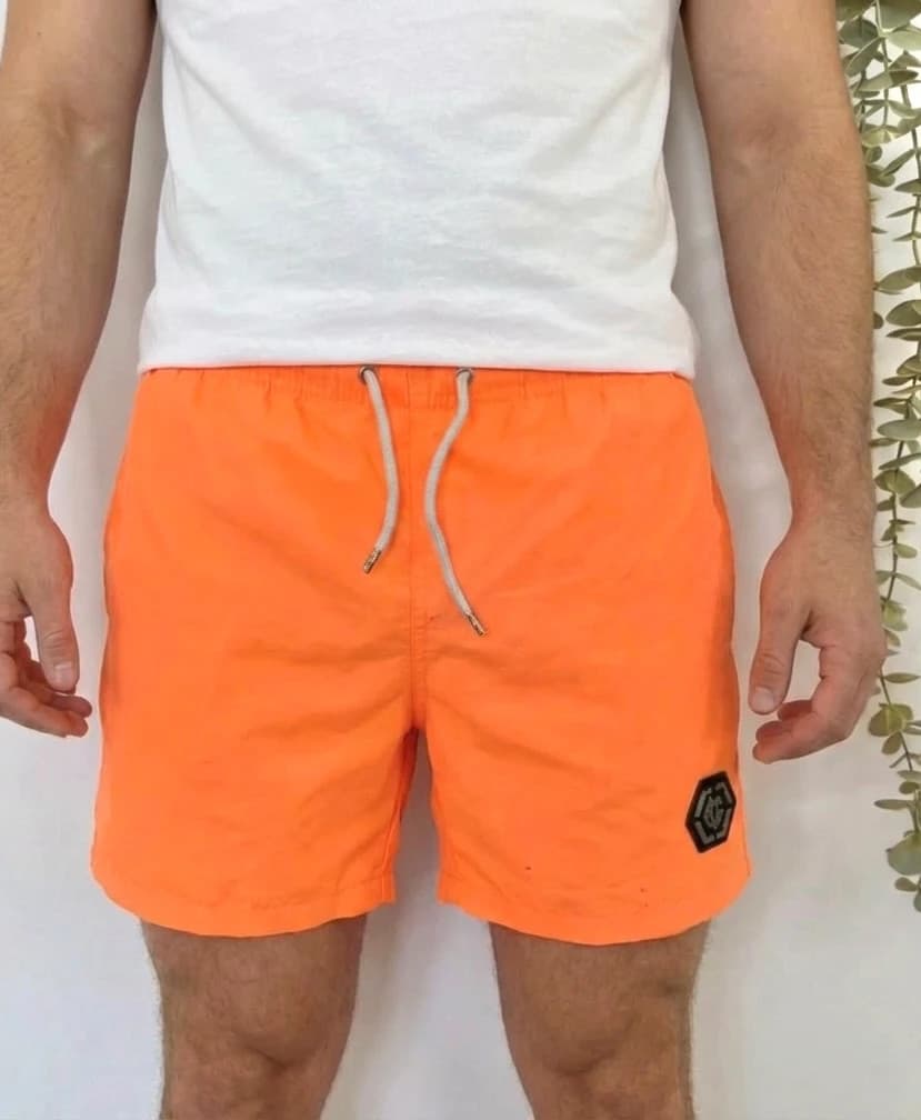 Short de bain orange fluo Avenue George V Paris taille M - Photo 1/9