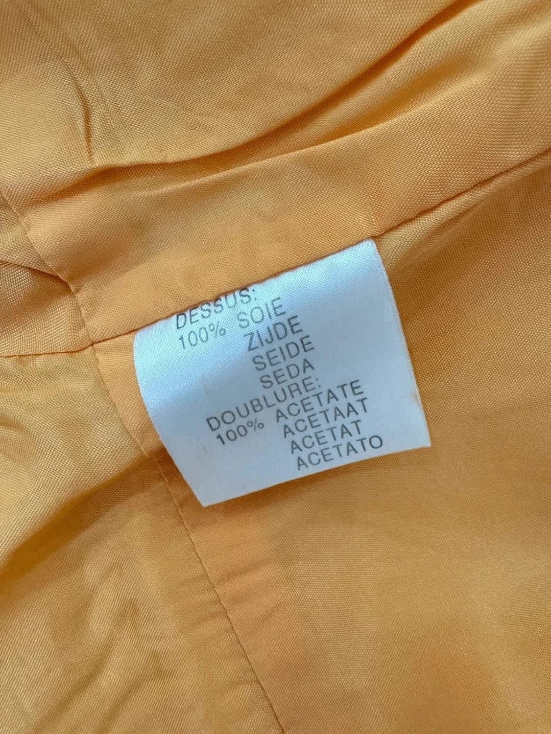 Veste blazer manches courtes 123 100% soie orange taille 40 - Photo 5/6