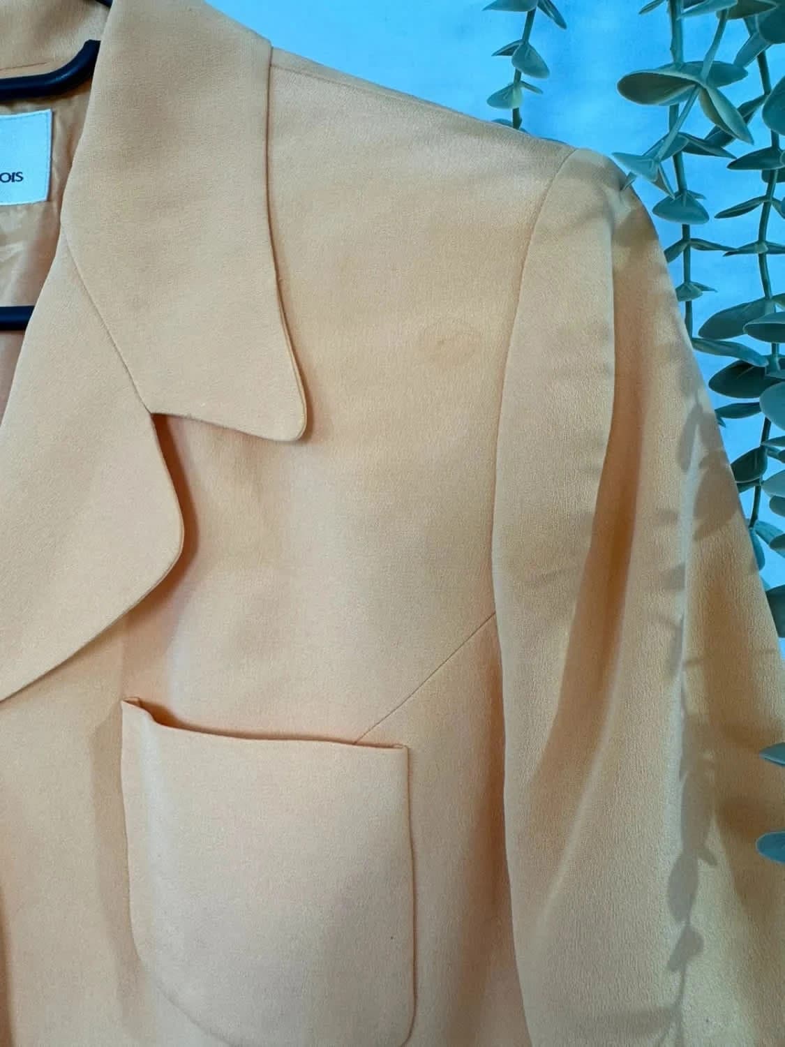 Veste blazer manches courtes 123 100% soie orange taille 40 - Photo 6/6