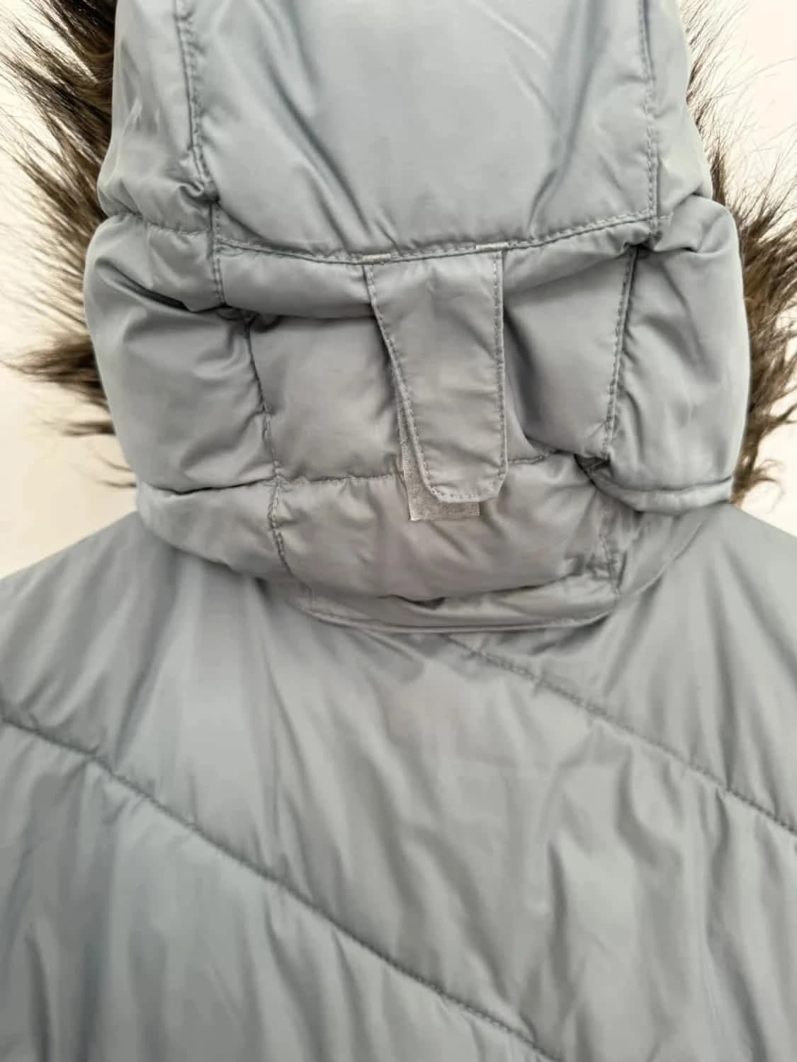 Doudoune longue grise Columbia brodé capuche fausse fourrure taille M - Photo 7/7
