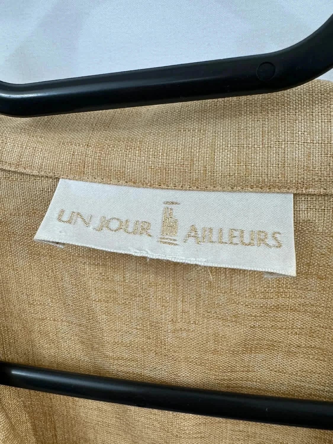 Blazer/Veste longue légère doré Un Jour Ailleurs taille L - Photo 3/5