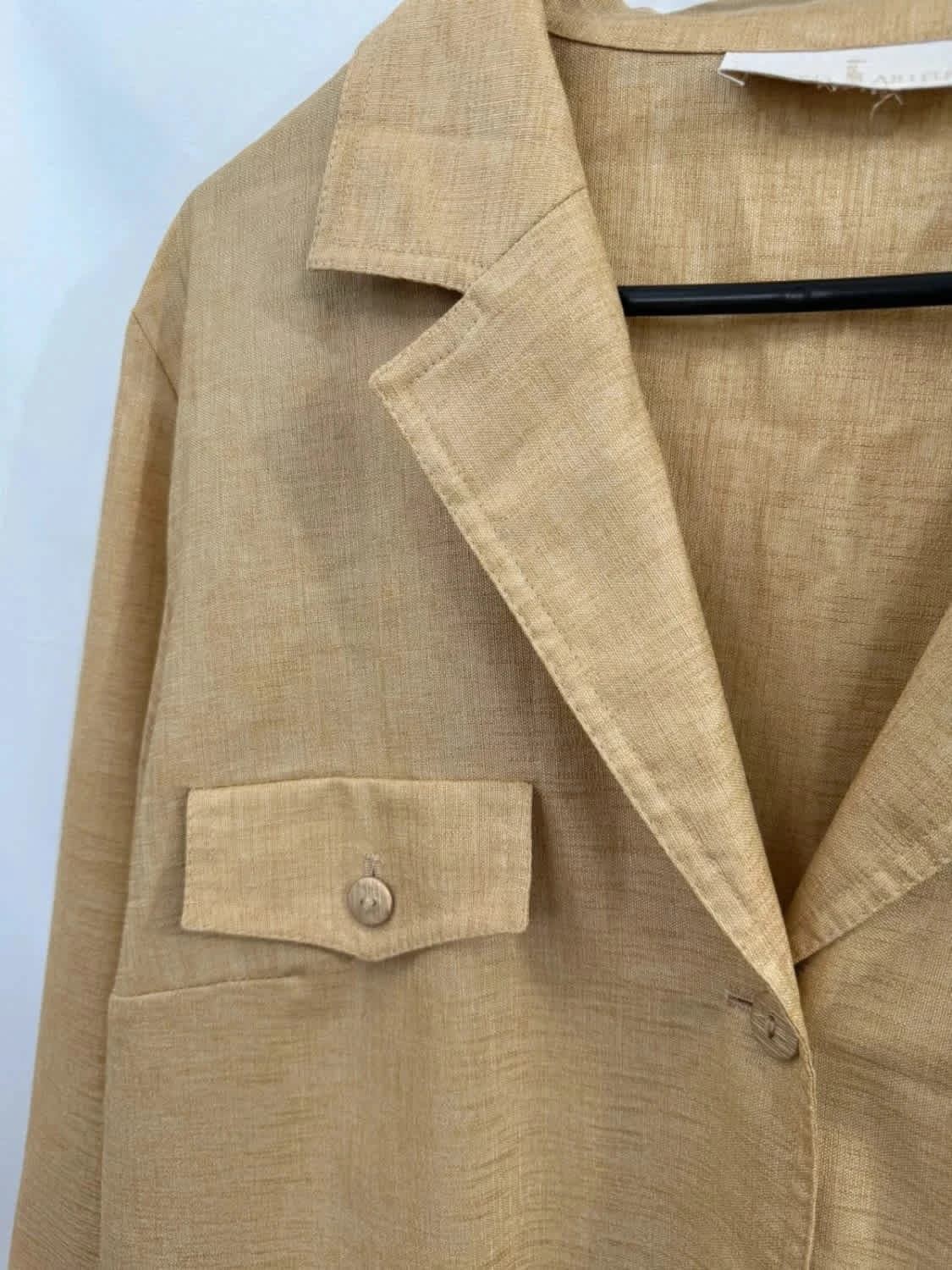 Blazer/Veste longue légère doré Un Jour Ailleurs taille L - Photo 4/5
