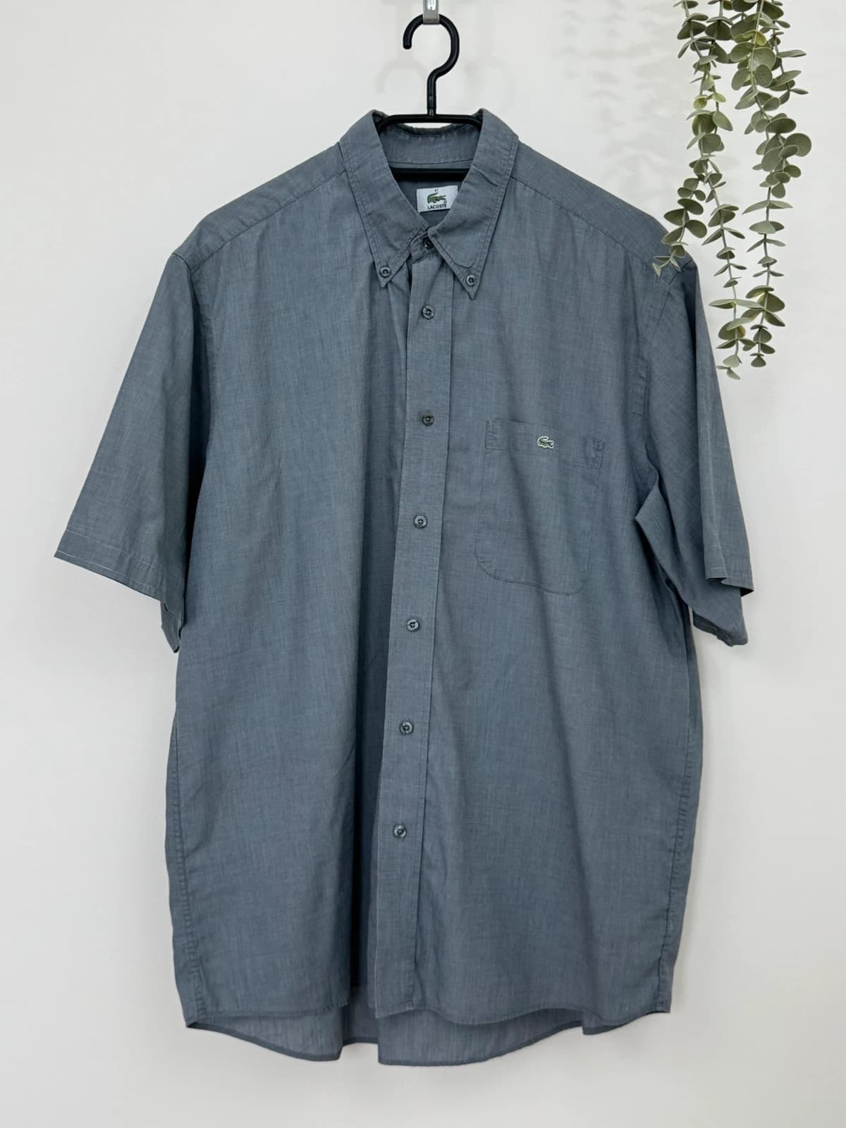 Chemise manches courtes coton Lacoste gris taille 41/L - FP260186 - Photo 2/8