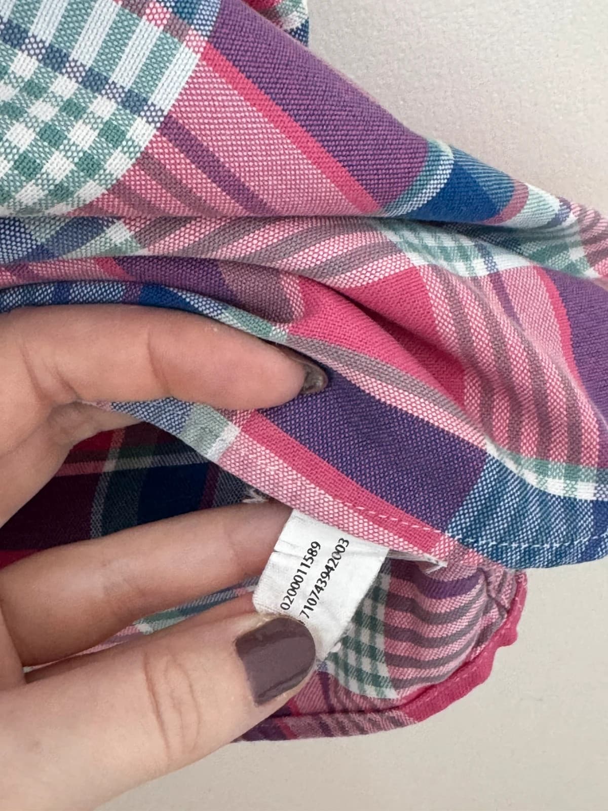 Chemise manches courtes slim fit Ralph Lauren rose carreaux taille XXL logo Premium - FP260188 - Photo 6/7