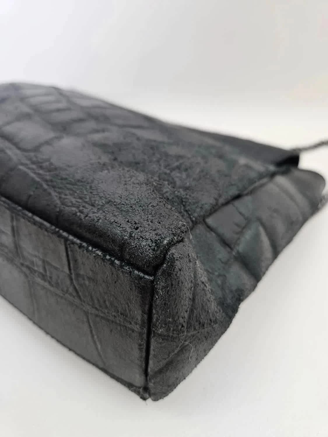 Sac à main en cuir avec bandoulière chaîne - Photo 7/7