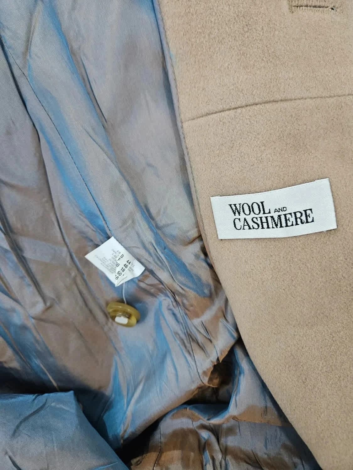 Manteau long/Trench beige laine et cachemire taille 46 - Photo 3/8
