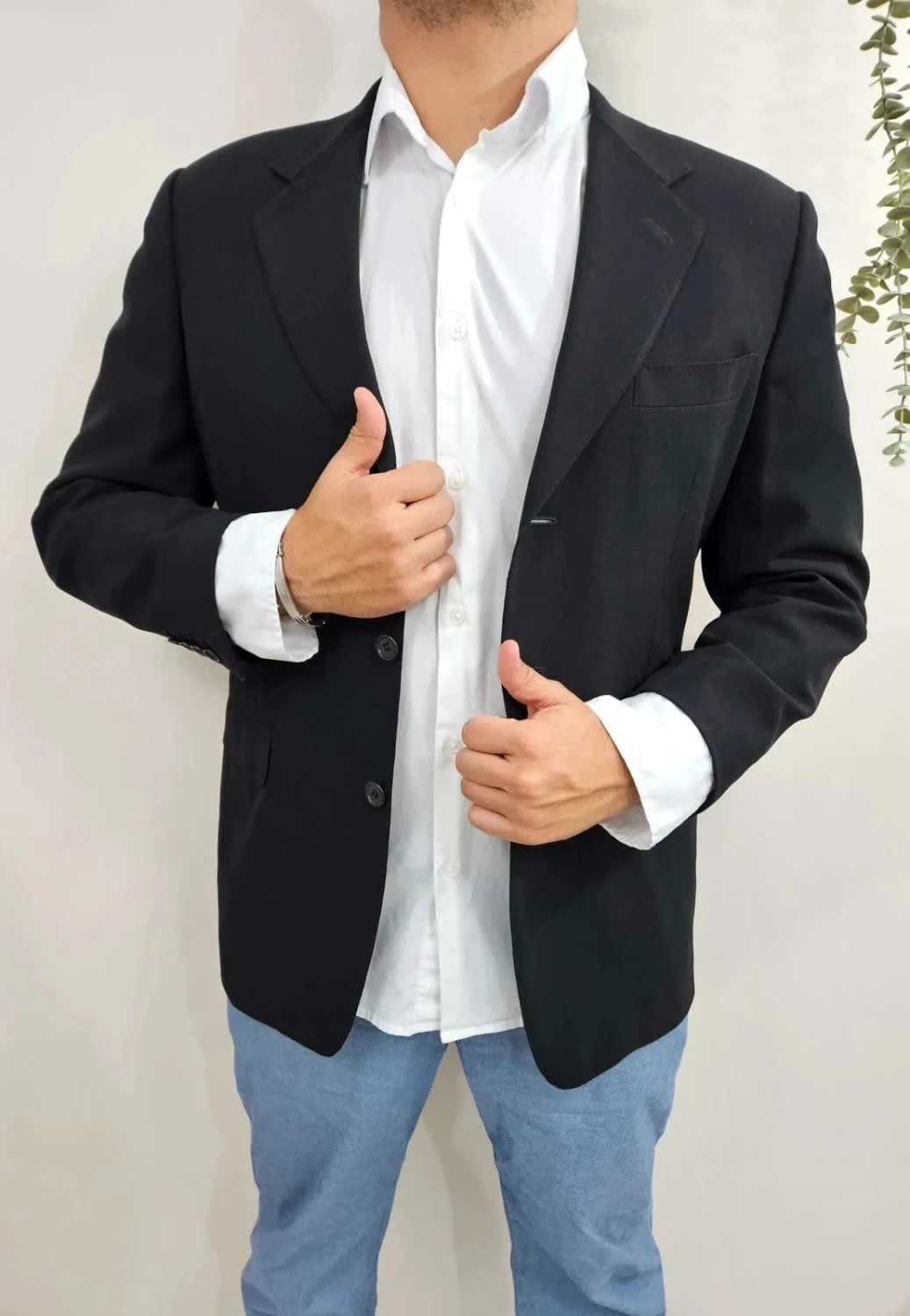 Blazer noir Christian Dior 100% laine vierge taille 48 - Photo 1/14