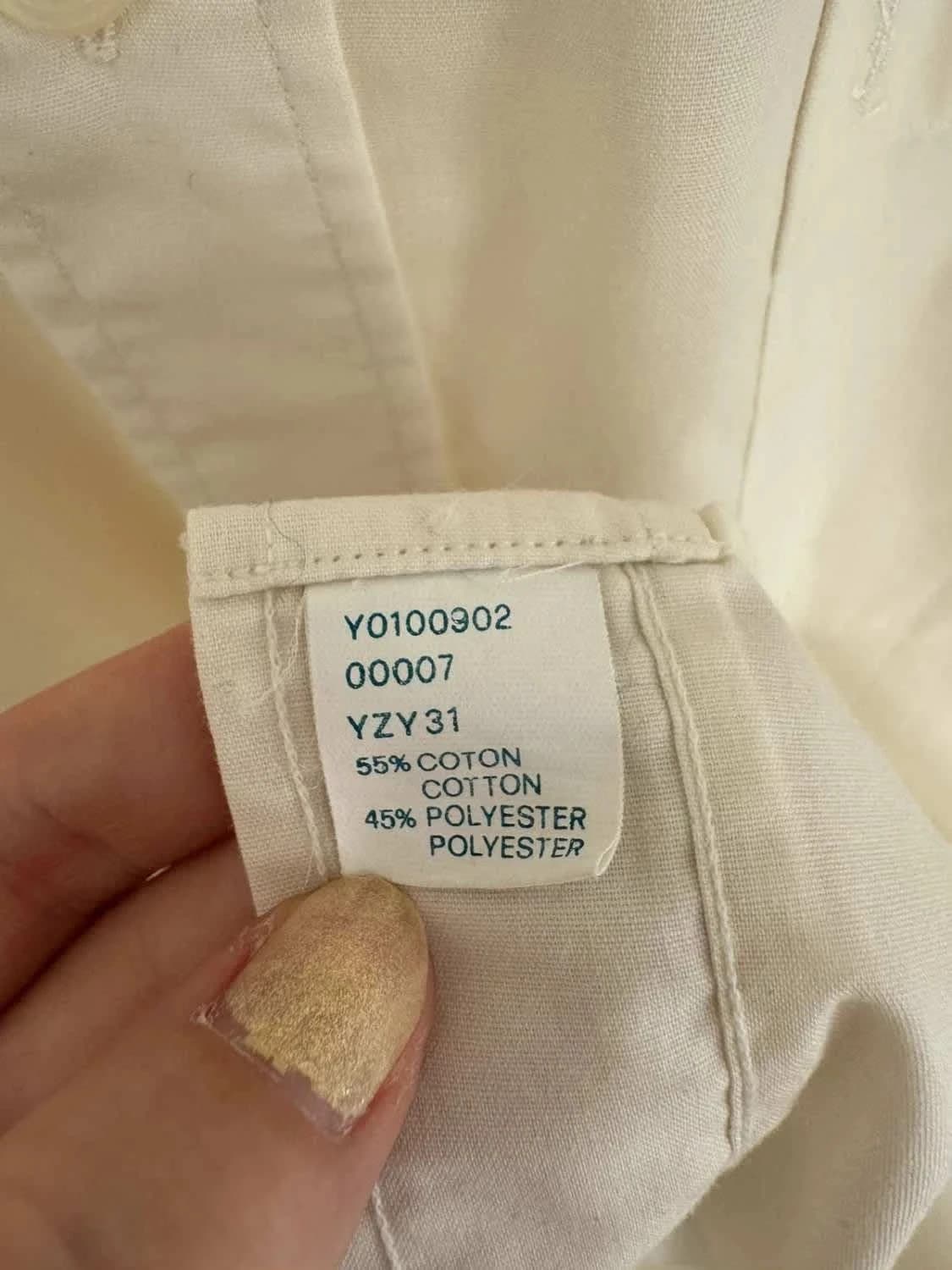 Chemise manches courtes Yves Saint Laurent crème brodé taille 42 - Photo 6/7