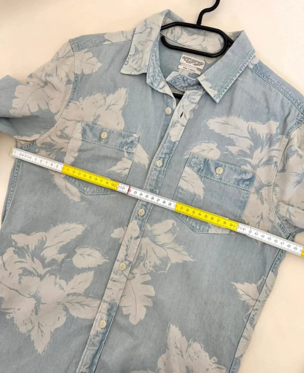 Chemise en jean fleurie AllSaints 100% coton taille XS - Photo 7/7