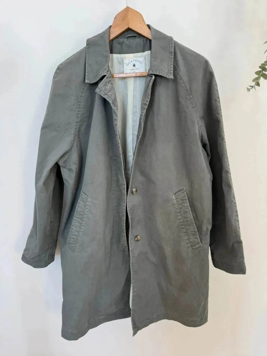 Manteau gris/Trench coat Sud Express taille M - Photo 2/5