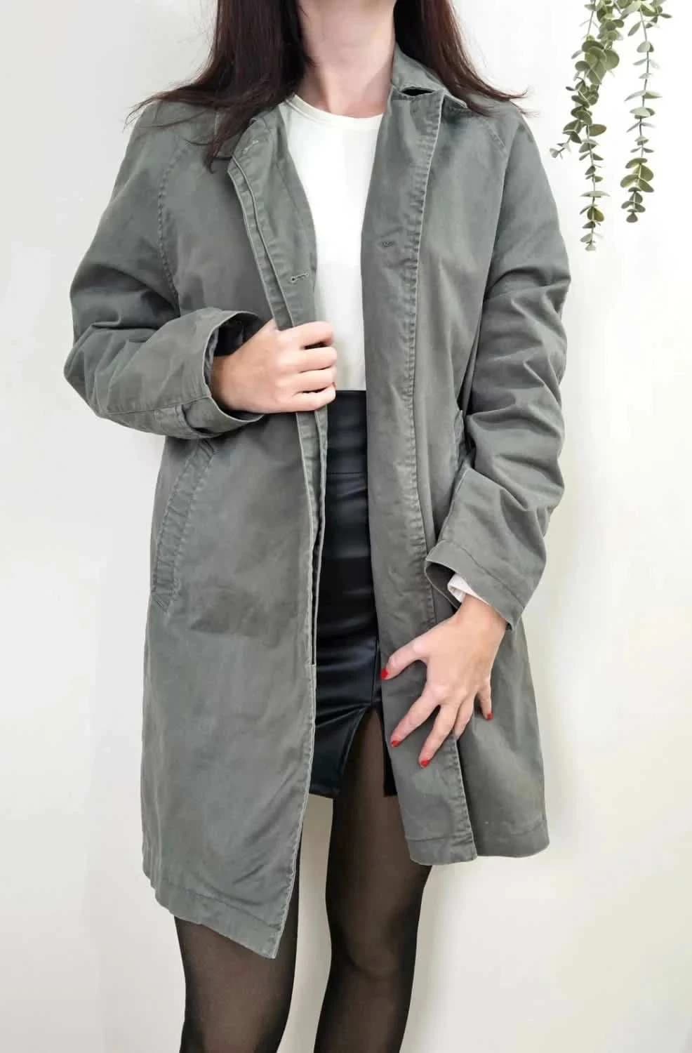 Manteau gris/Trench coat Sud Express taille M - Photo 1/5