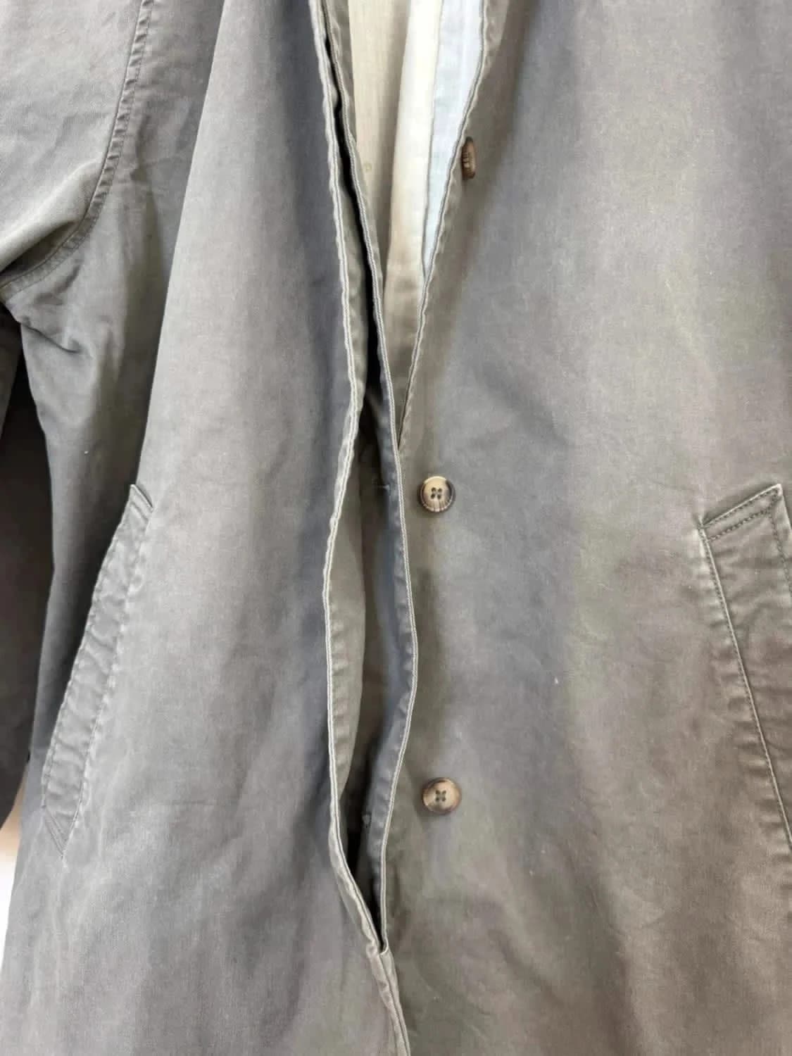 Manteau gris/Trench coat Sud Express taille M - Photo 3/5