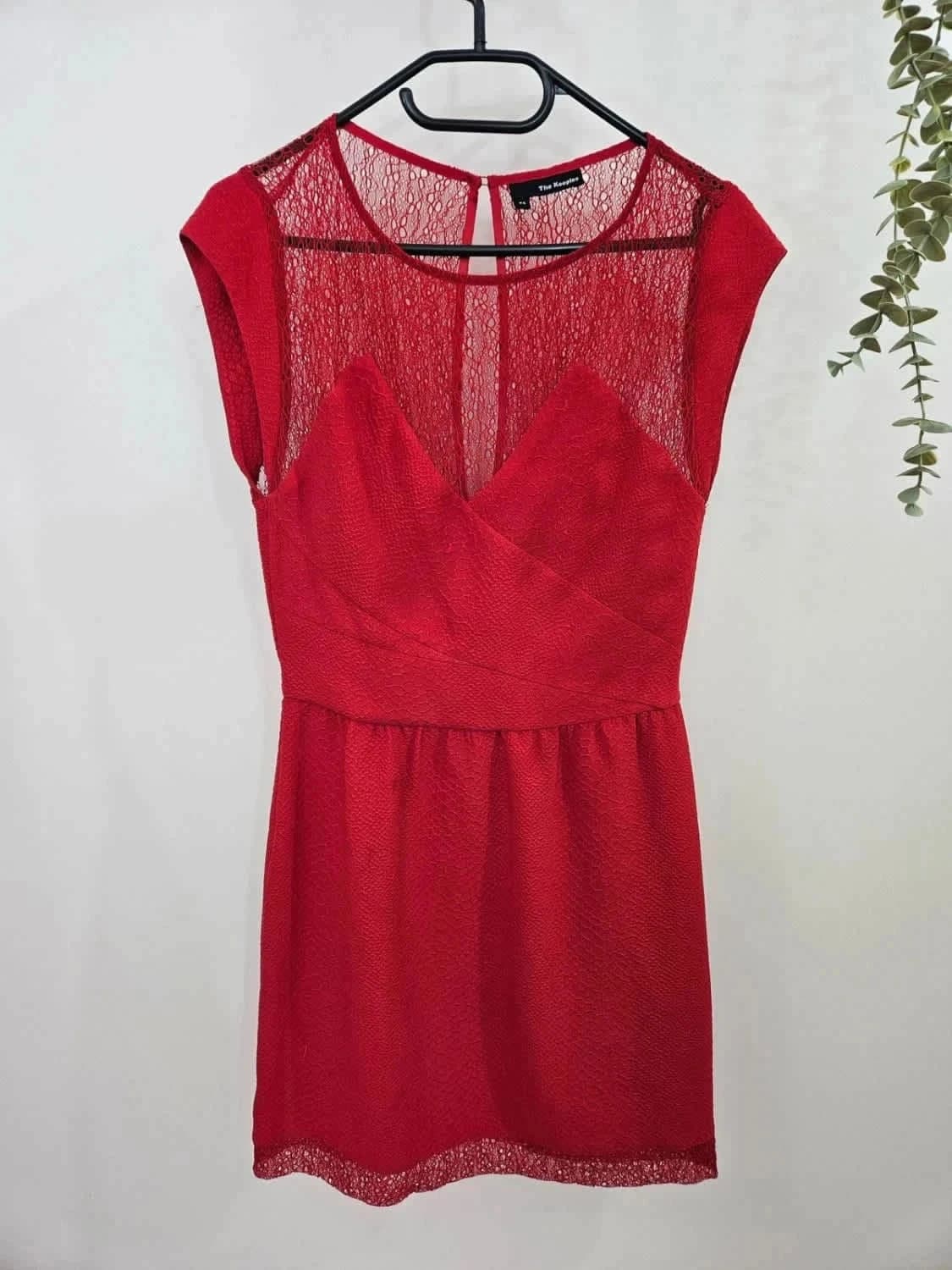 Robe rouge à dentelle The Kooples taille XS - Photo 2/6