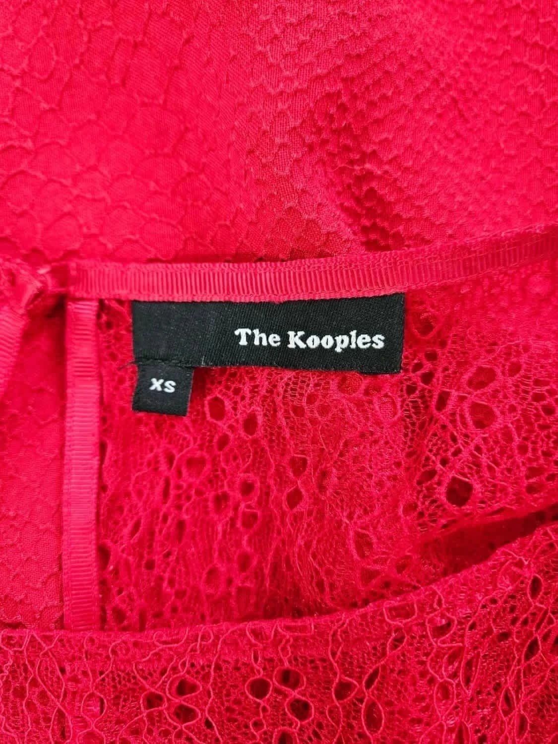 Robe rouge à dentelle The Kooples taille XS - Photo 3/6