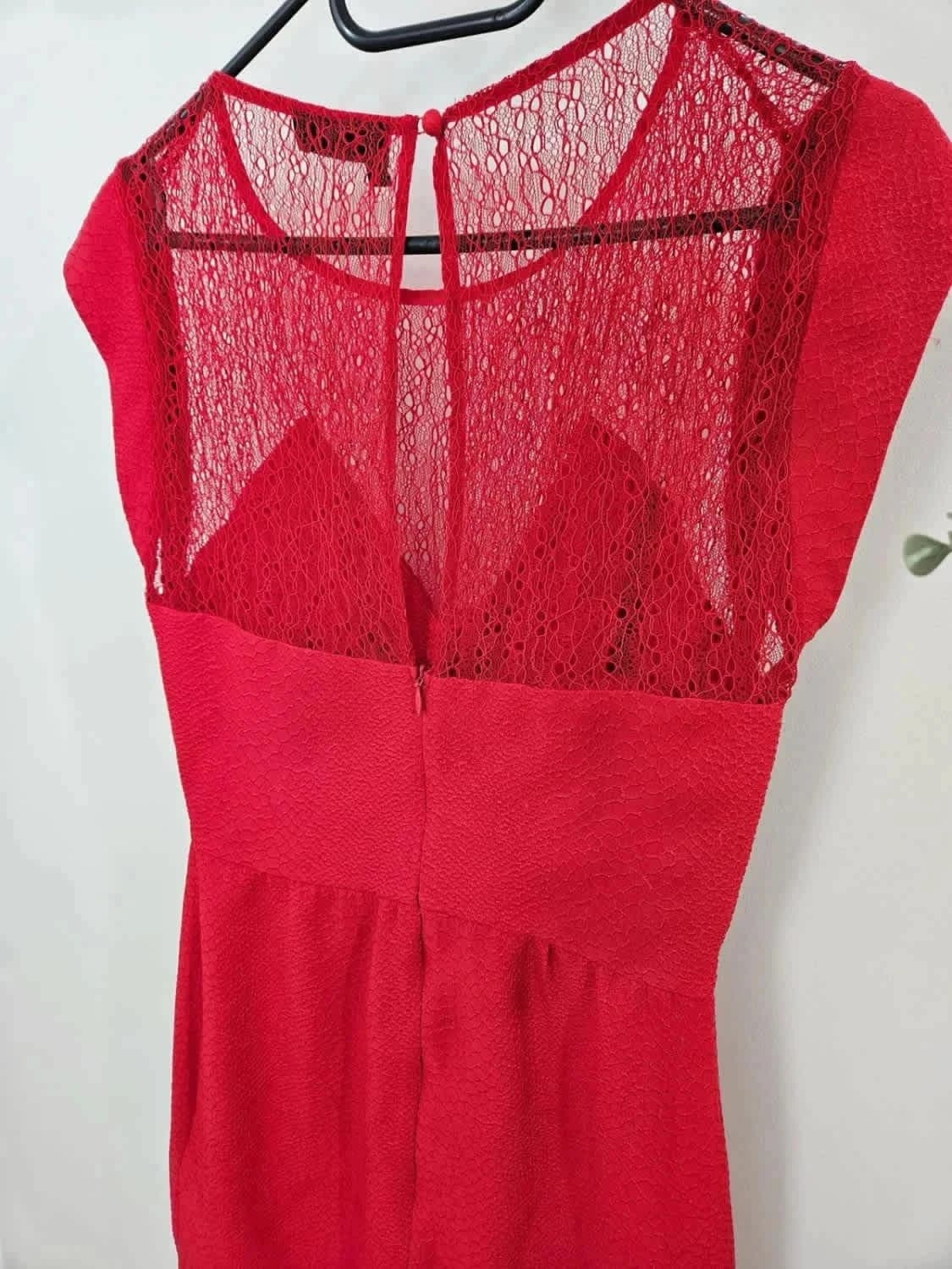 Robe rouge à dentelle The Kooples taille XS - Photo 5/6