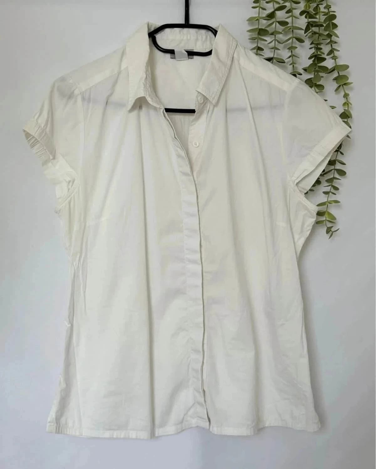 Top chemisier sans manches blanc Cyrillus taille M - Photo 2/7