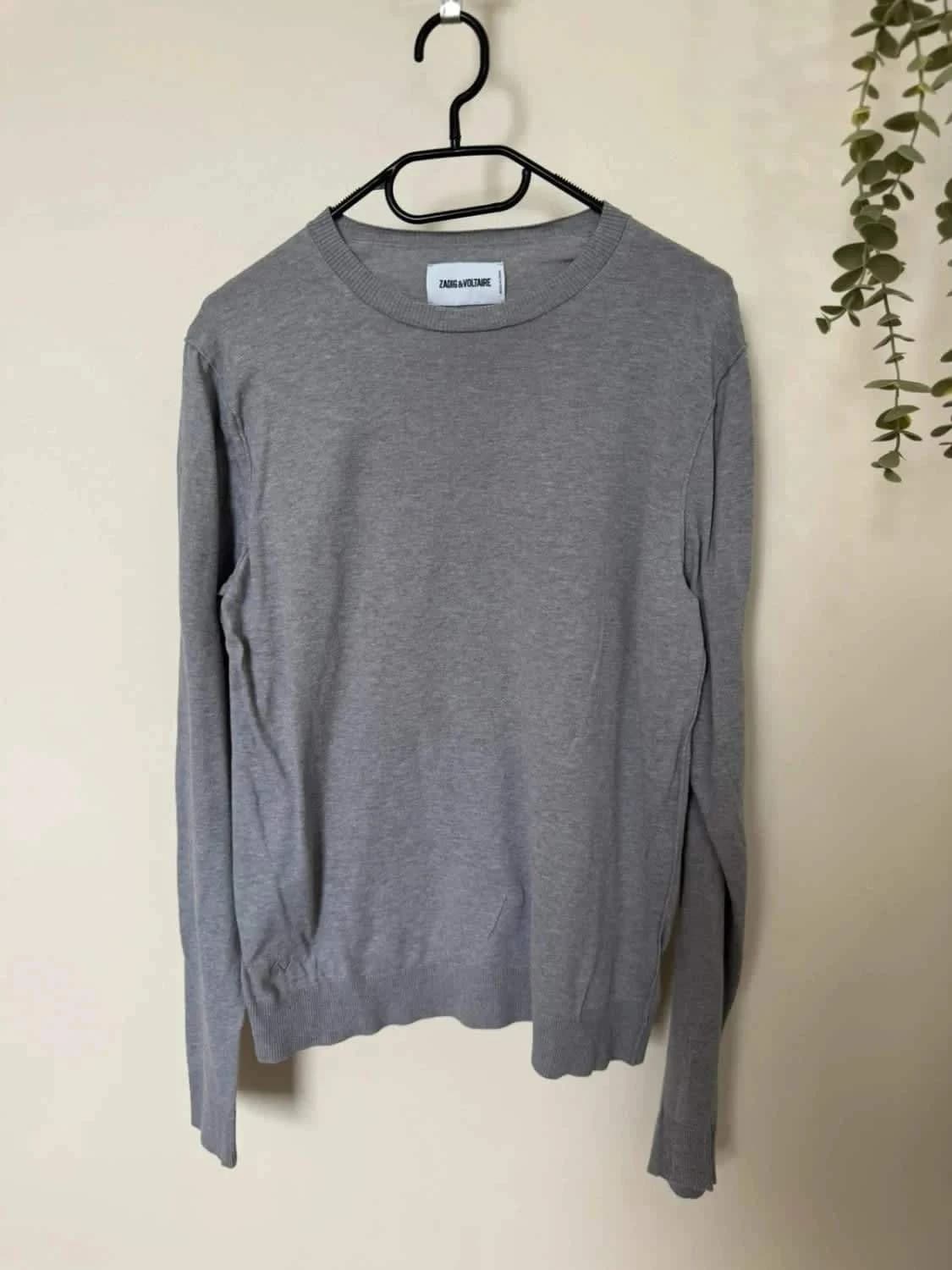 Pull gris col rond Zadig & Voltaire 100% coton taille S - Photo 2/6