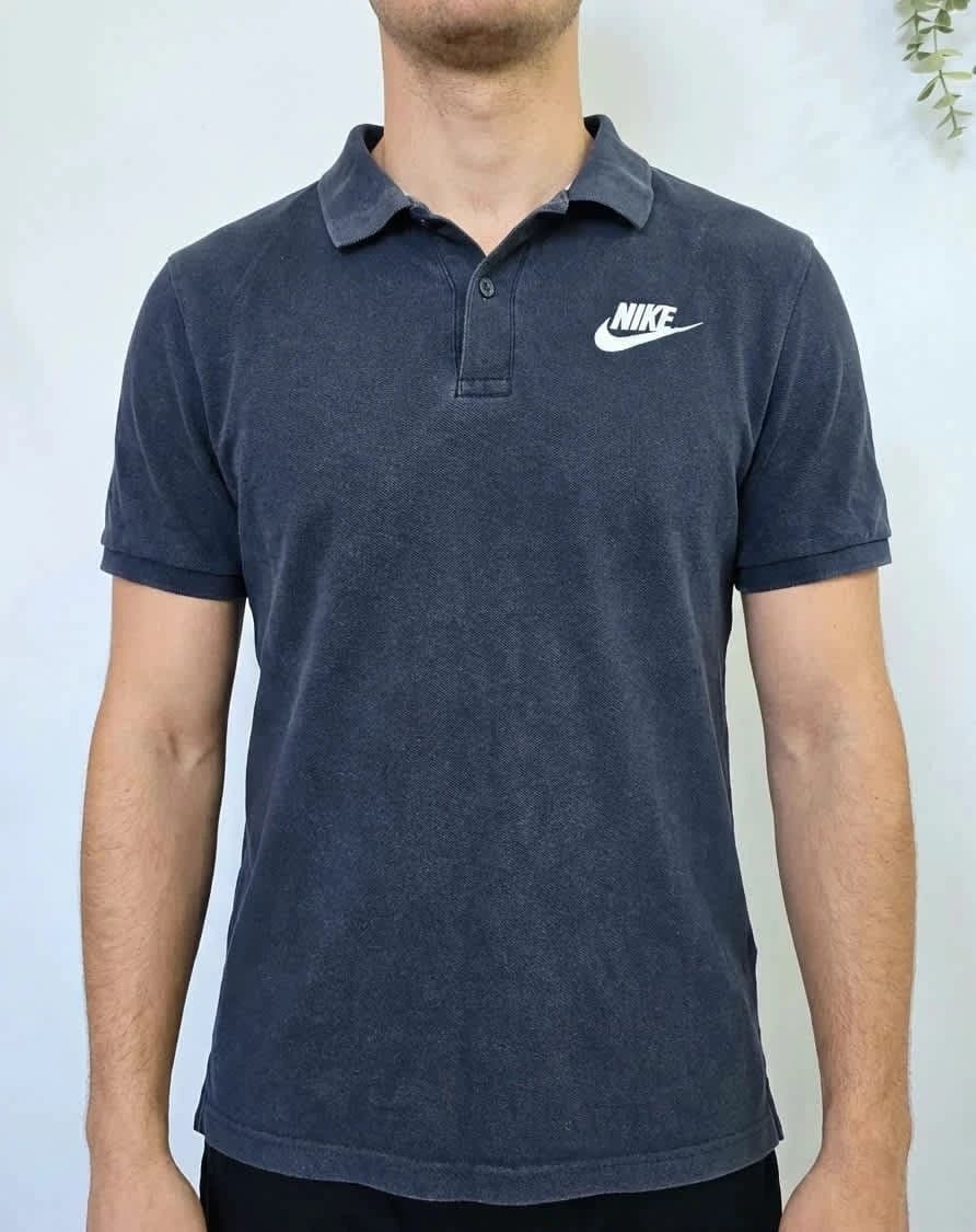 Polo Nike bleu marine logo brodé taille M - Photo 1/8