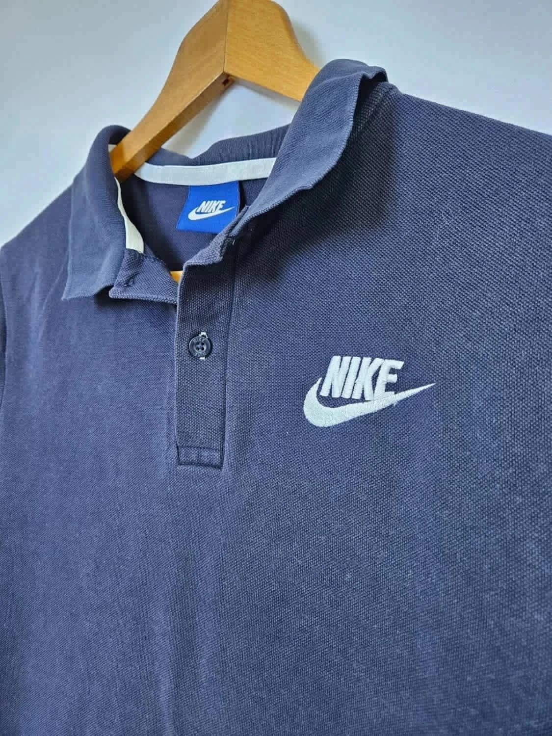 Polo Nike bleu marine logo brodé taille M - Photo 3/8