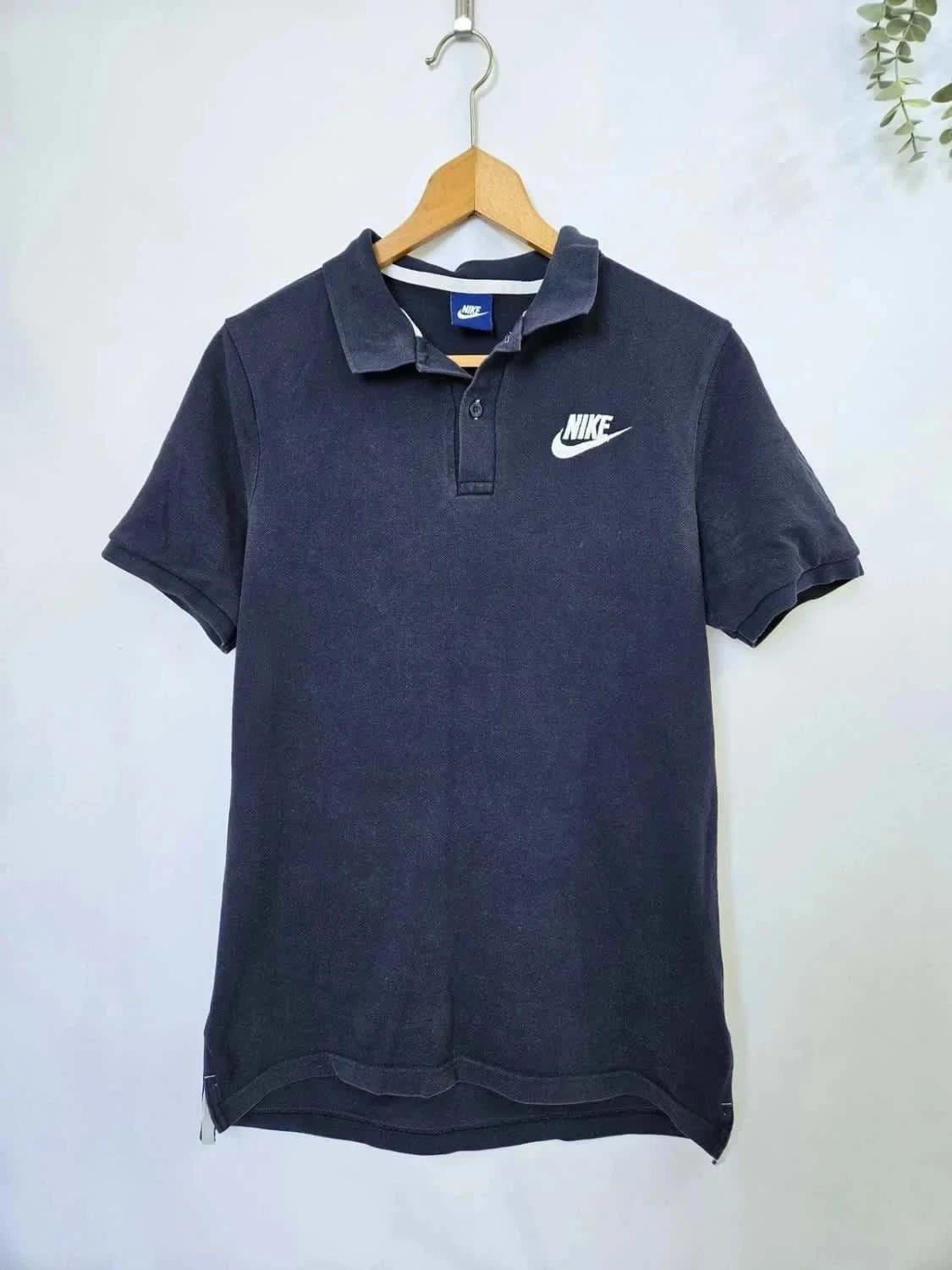 Polo Nike bleu marine logo brodé taille M - Photo 2/8