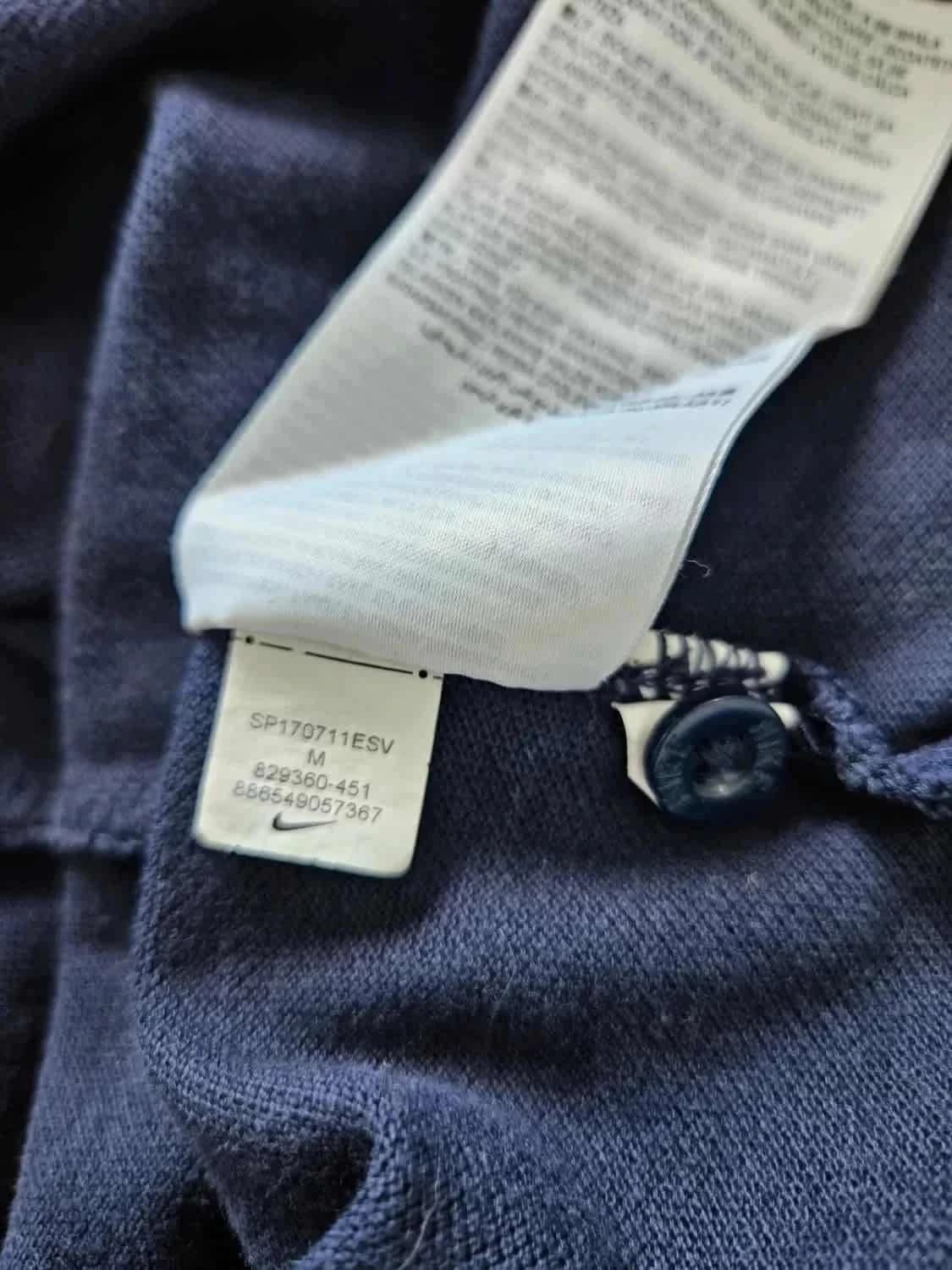 Polo Nike bleu marine logo brodé taille M - Photo 5/8
