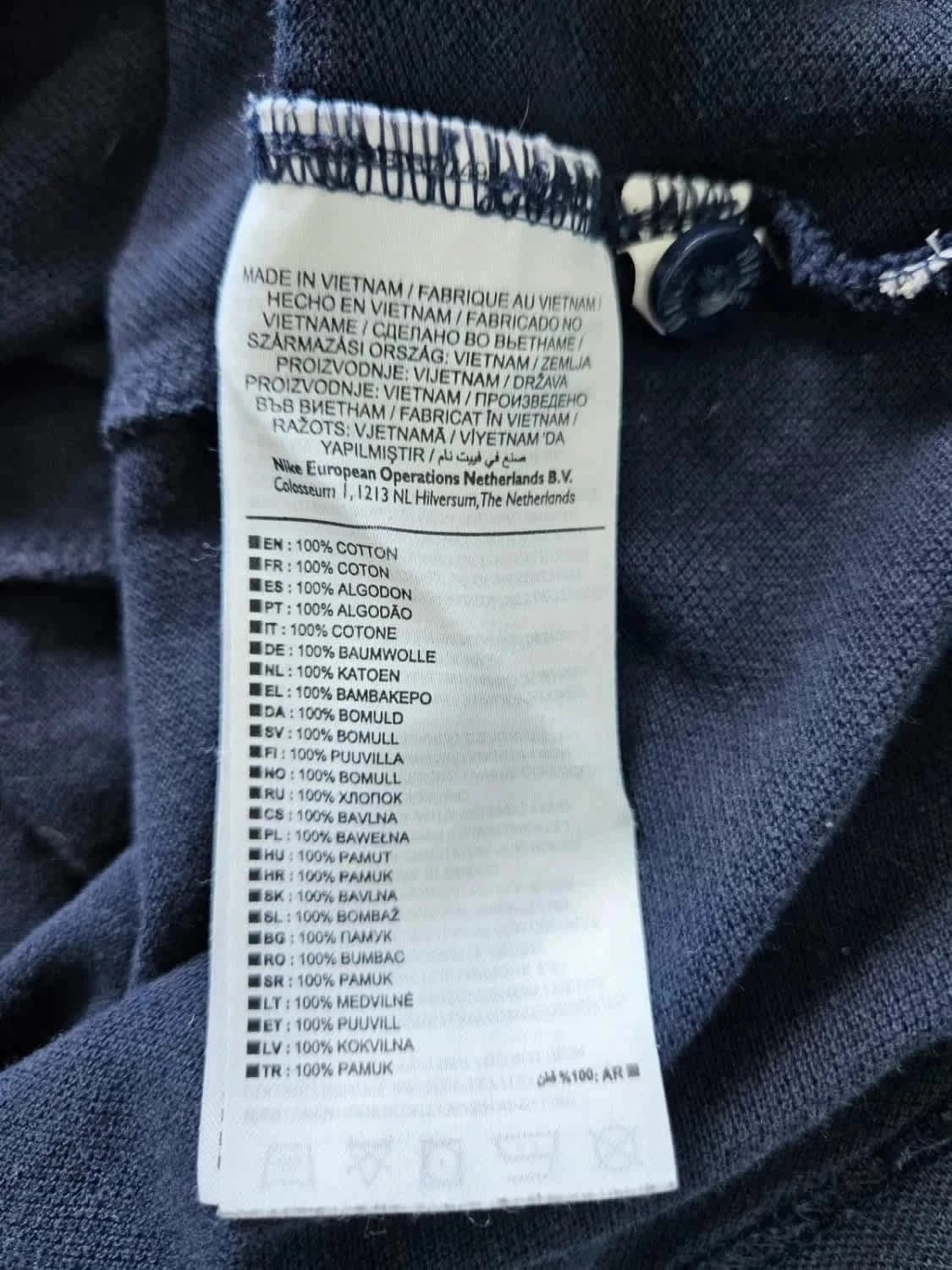 Polo Nike bleu marine logo brodé taille M - Photo 6/8